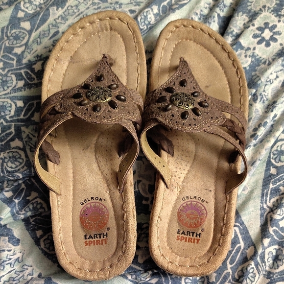 Earth Spirit Women's Brown Sandals Size 6 - Picture 1 of 2